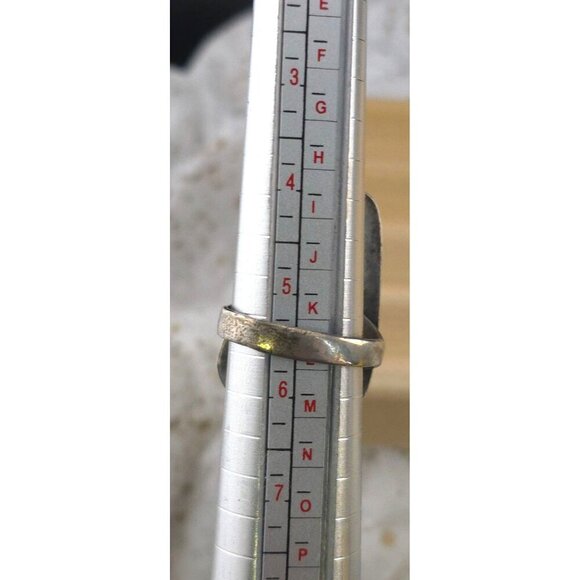 Vintage Handcrafted Sterling Silver & Turquoise Ring With Starburst Design READ - Picture 3 of 12